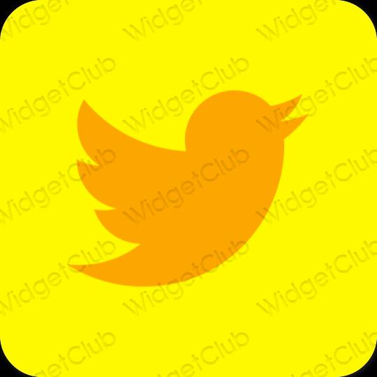 Icônes d'application Twitter esthétiques