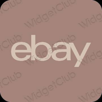 Estetsko rjav eBay ikone aplikacij