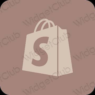 Æstetisk Brun Shopify app ikoner