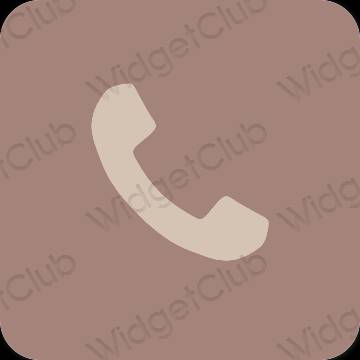 Estetisk brun Phone app ikoner