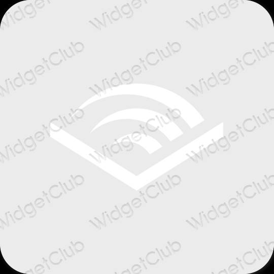 Stijlvol grijs Audible app-pictogrammen