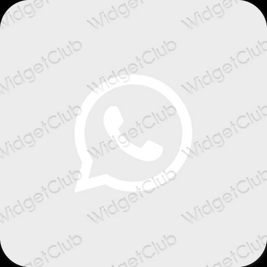 Esthétique grise WhatsApp icônes d'application