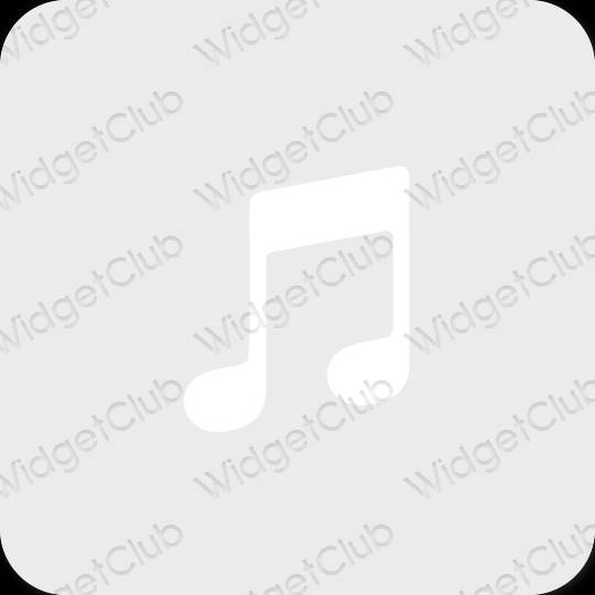 Естетичен сиво Apple Music икони на приложения