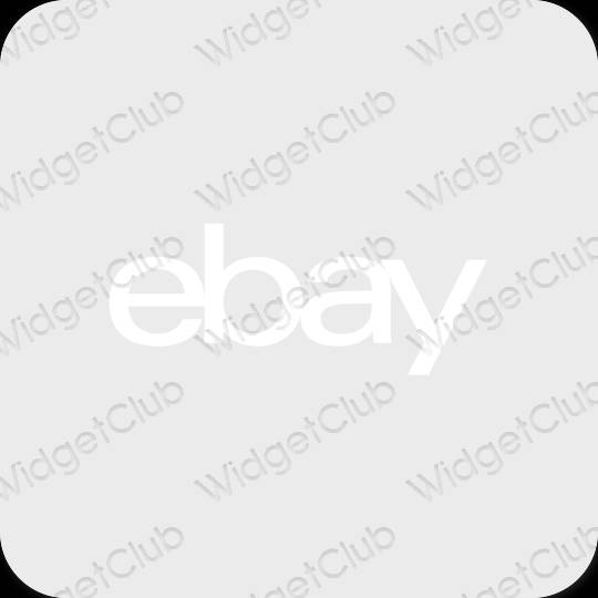 Estetický šedá eBay ikony aplikací