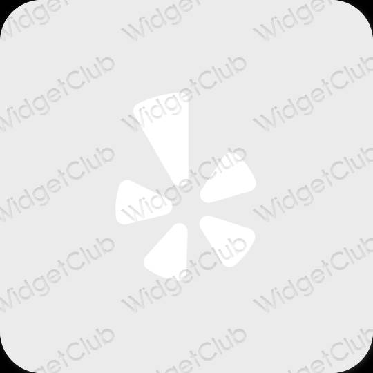 Estetic gri Yelp pictogramele aplicației