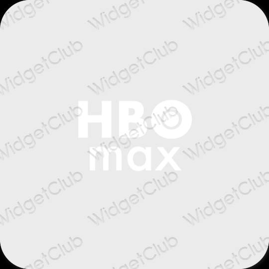 Estetis Abu-abu HBO MAX ikon aplikasi