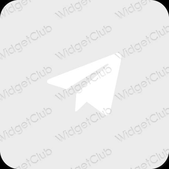 Estetsko siva Telegram ikone aplikacij