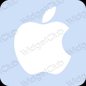 Estetski pastelno plava Apple Store ikone aplikacija