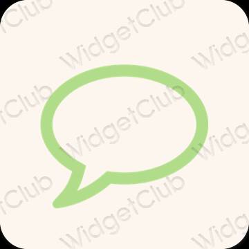 Estetski bež Messages ikone aplikacija