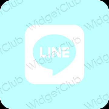 審美的 淡藍色 LINE 應用程序圖標