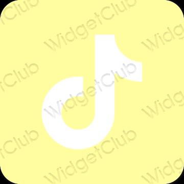 Esthétique jaune TikTok icônes d'application