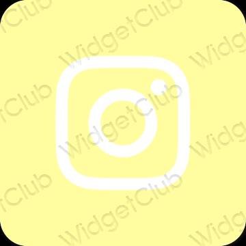 Aesthetic yellow Instagram app icons
