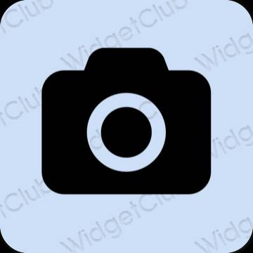Estetické pastelovo modrá Camera ikony aplikácií