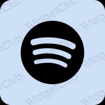 Ästhetisch pastellblau Spotify App-Symbole
