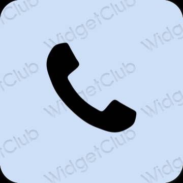 Esztétika pasztell kék Phone alkalmazás ikonok