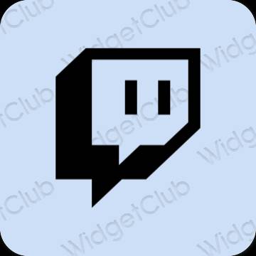 Estetik ungu Twitch ikon aplikasi