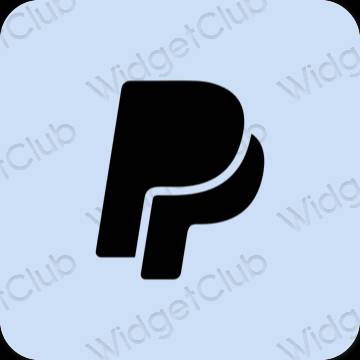 Естетски пастелно плава Paypal иконе апликација