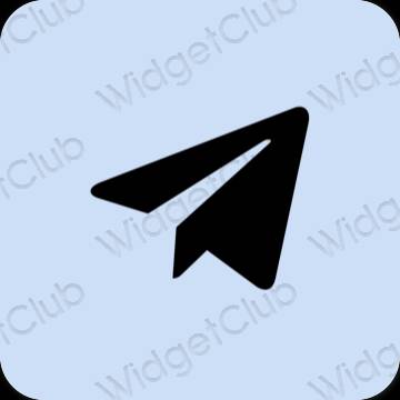 审美的 淡蓝色 Telegram 应用程序图标