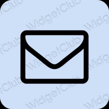 Естетичний пастельний синій Mail значки програм