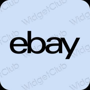 Ესთეტიური პასტელი ლურჯი eBay აპლიკაციის ხატები