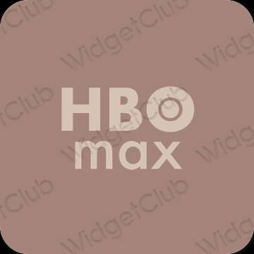 Esteetiline pruun HBO MAX rakenduste ikoonid