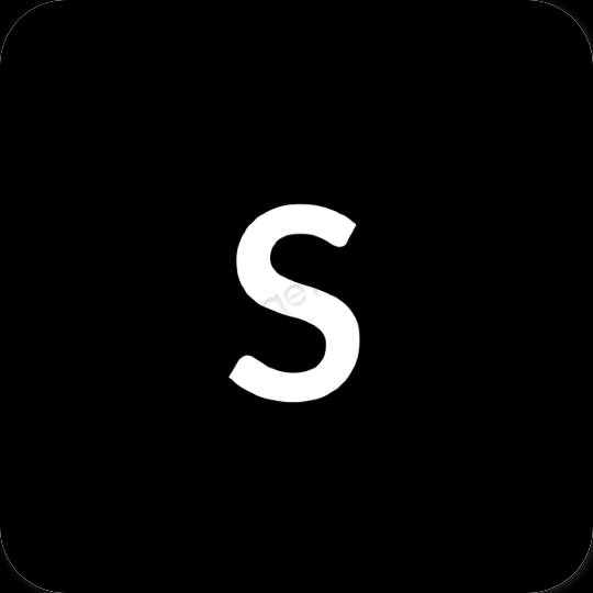 Estetisk svart Simeji app ikoner