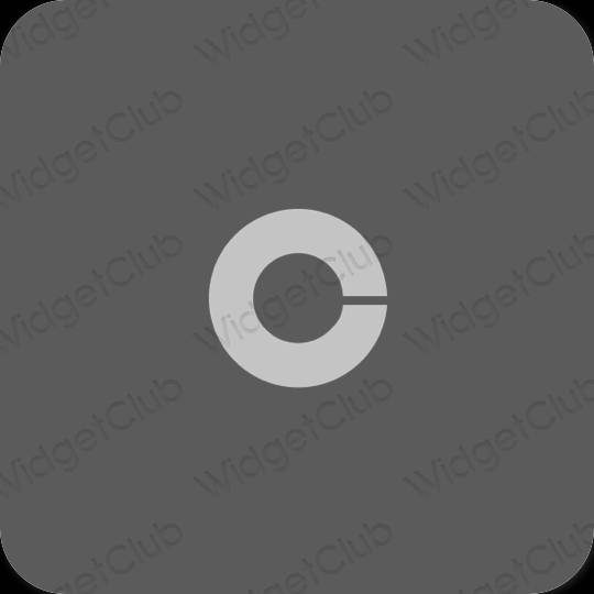 Estetico grigio Coinbase icone dell'app