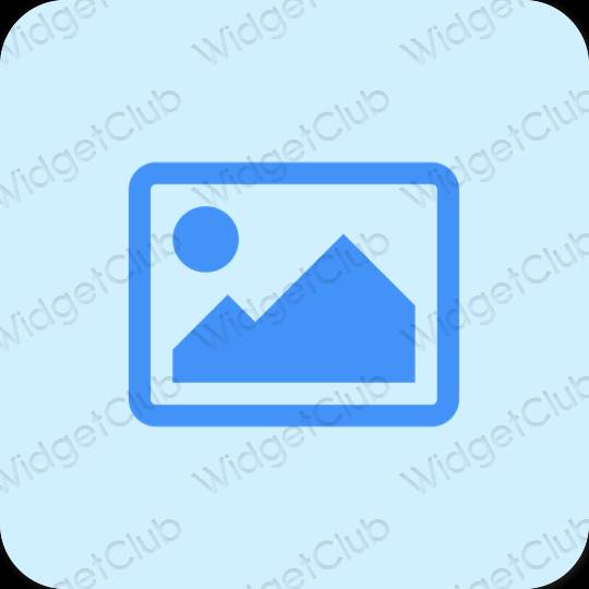 Esthétique bleu pastel Photos icônes d'application