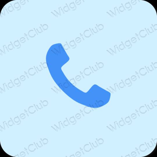 Estetic albastru pastel Phone pictogramele aplicației