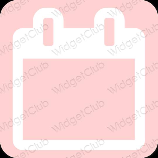 Æstetisk lyserød Calendar app ikoner
