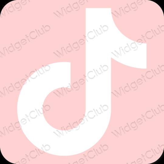 Æstetisk lyserød TikTok app ikoner