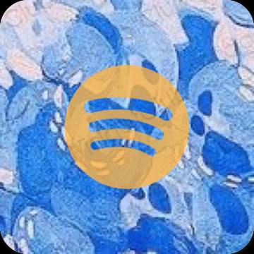 Estético laranja Spotify ícones de aplicativos