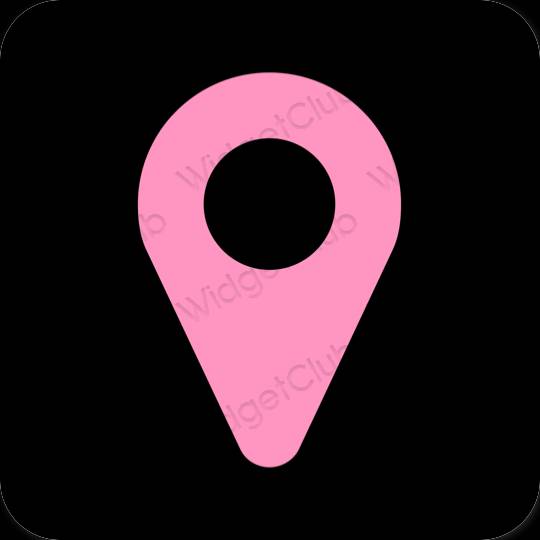 جمالية Google Map أيقونات التطبيقات