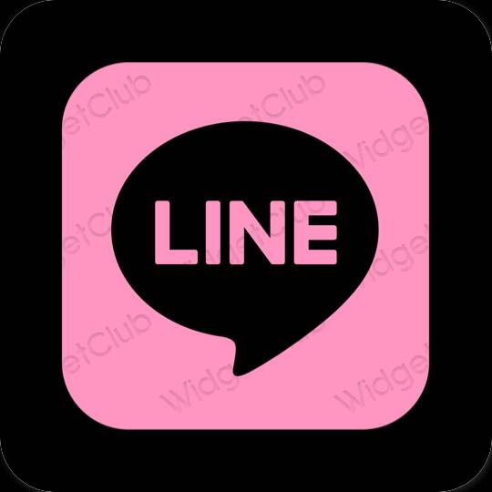 אייקוני אפליקציה LINE אסתטיים