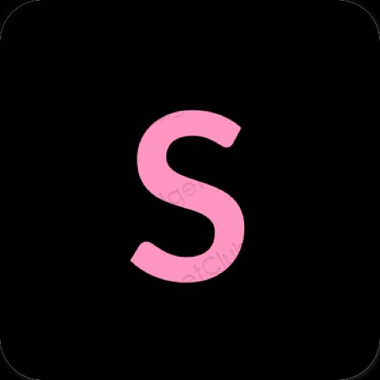 Estetski crno SHEIN ikone aplikacija