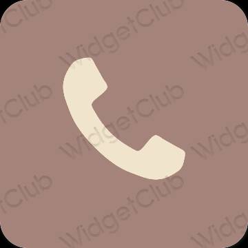Estetski smeđa Phone ikone aplikacija
