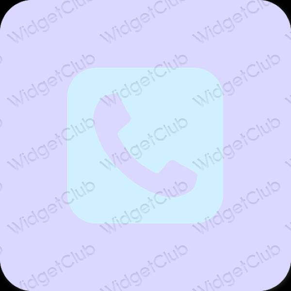 审美的 紫色的 Phone 应用程序图标