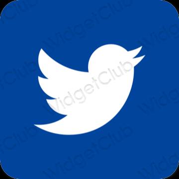 Estetyka fioletowy Twitter ikony aplikacji
