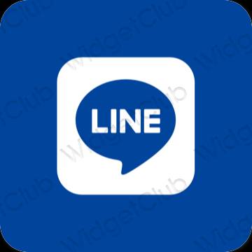 Estetski plava LINE ikone aplikacija