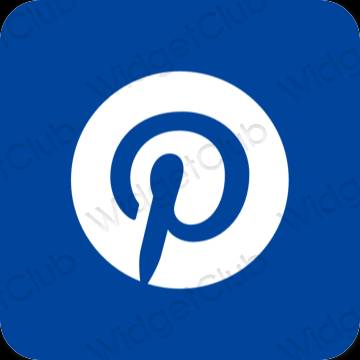 Estético azul Pinterest ícones de aplicativos