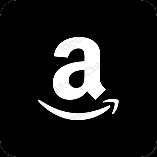 Aesthetic black Amazon app icons