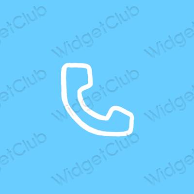 Estetico blu Phone icone dell'app