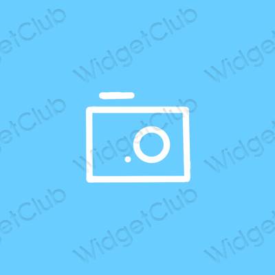 Estetsko modra Camera ikone aplikacij