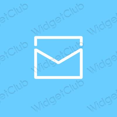 Estetico blu Mail icone dell'app