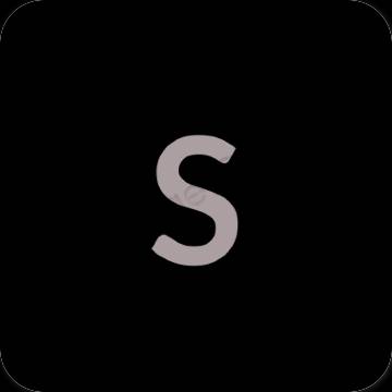 Estetický Černá SHEIN ikony aplikací