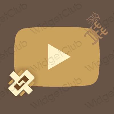 Esthetische Youtube app-pictogrammen