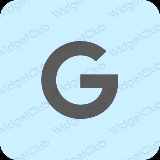 Αισθητικός παστέλ μπλε Google εικονίδια εφαρμογών