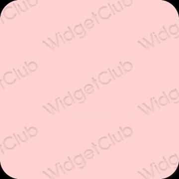 Esztétika rózsaszín AppStore alkalmazás ikonok