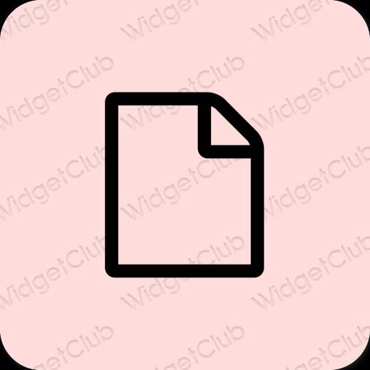 Естетичний рожевий Notes значки програм