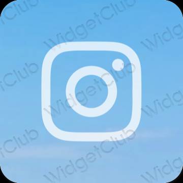 אֶסתֵטִי כָּחוֹל Instagram סמלי אפליקציה